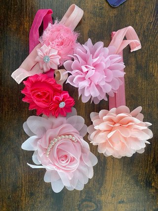 Pack 17 diademas newborn flores
