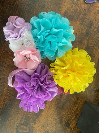 Pack 17 diademas newborn flores