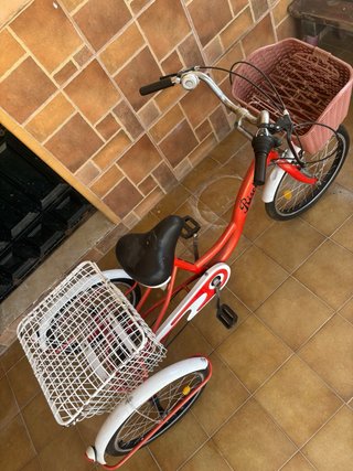 Triciclo Riscko Arancione con Cestini