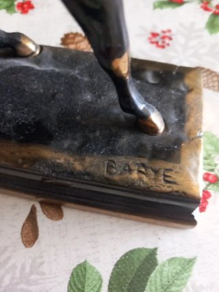 Caballo de bronce firmado A. Bary