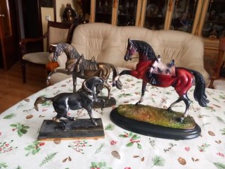 Caballo de bronce firmado A. Bary