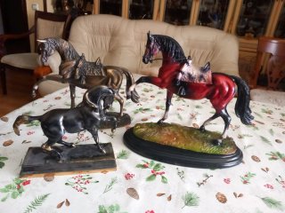 Caballo de bronce firmado A. Bary