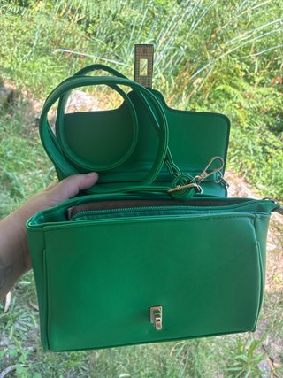 Bolso piel sintética verde