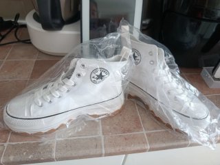 Tenis Converse Blancos Suela Marrón Unisex