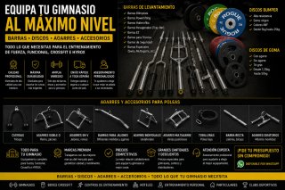 Barras, Discos y Accesorios Gimnasio Profesional