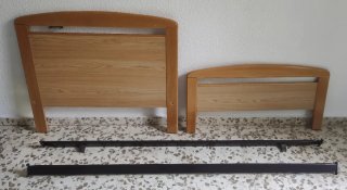 Cama 90cm Madera y Metal
