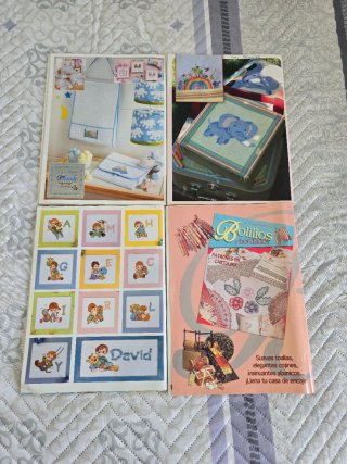 Lote 4 revistas punto de cruz
