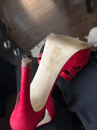 Sandalias Guess Tacón Alto Rojas