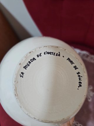 Cantir botijo de cerámica