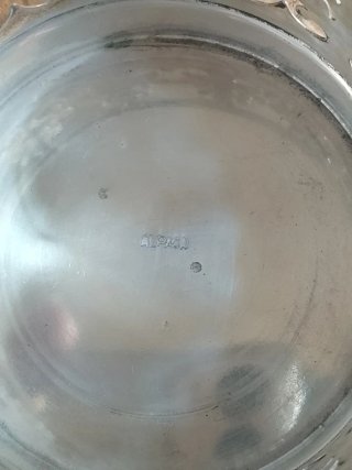 Vasos con bandeja alpaca y cristal
