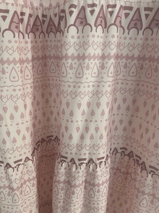Vestido rosa estampado manga larga