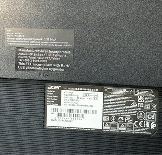 Monitor Acer KG241Q De 24 Pulgadas