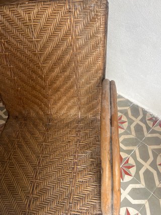 Silla de ratán para restaurar