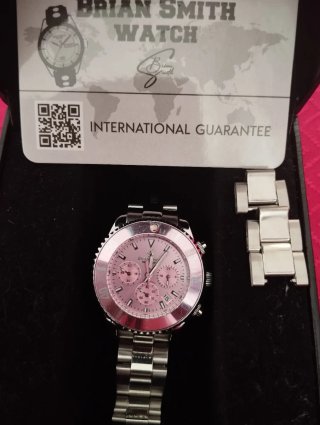 Orologio Brian Smith Cronografo Rosa Argento