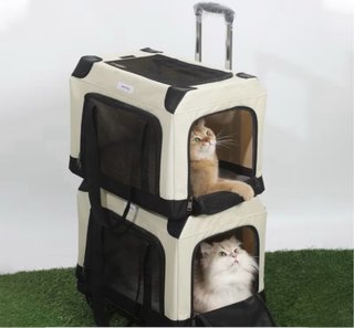 2 Transportines para mascotas nuevo con carrito.