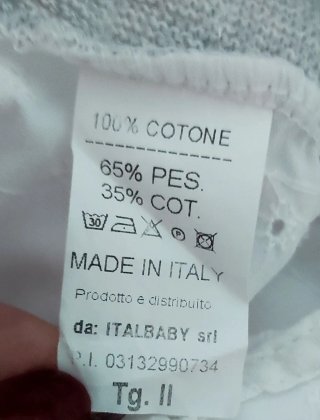 Pagliaccetto neonata Sangallo 3-6 mesi