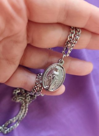 Collar Virgen Milagrosa Acero