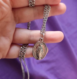 Collar Virgen Milagrosa Acero