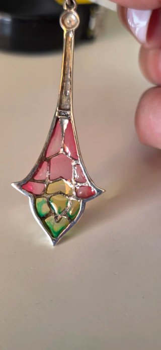 Pendientes de plata y esmaltes