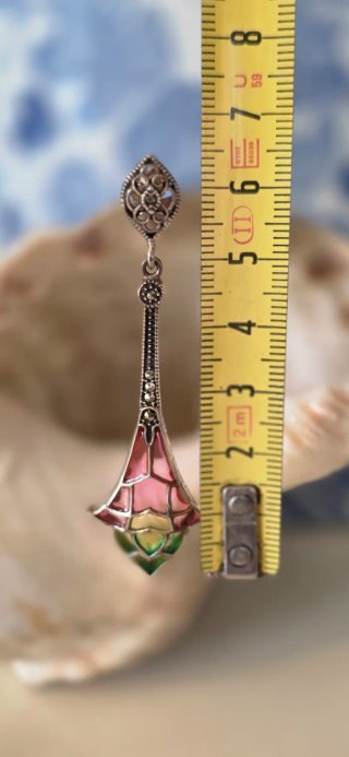Pendientes de plata y esmaltes