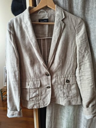Blazer Massimo Dutti Beige/Marrón