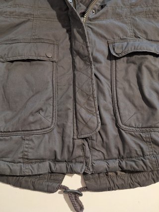 Abrigo gris con capucha mujer Talla XL (NUEVO)