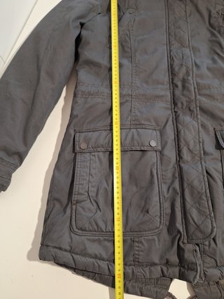 Abrigo gris con capucha mujer Talla XL (NUEVO)