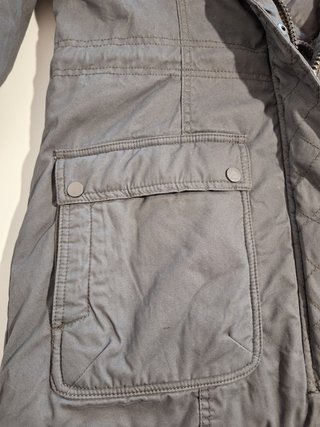 Abrigo gris con capucha mujer Talla XL (NUEVO)