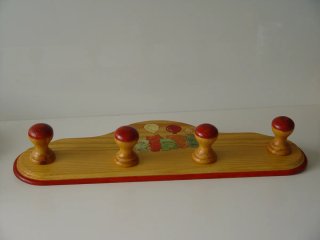 Appendiabiti per bambini in legno con orsetti e palloncini