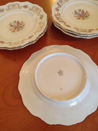 Set 6 Piatti Piani Vintage Bavaria