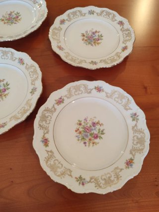Set 6 Piatti Piani Vintage Bavaria