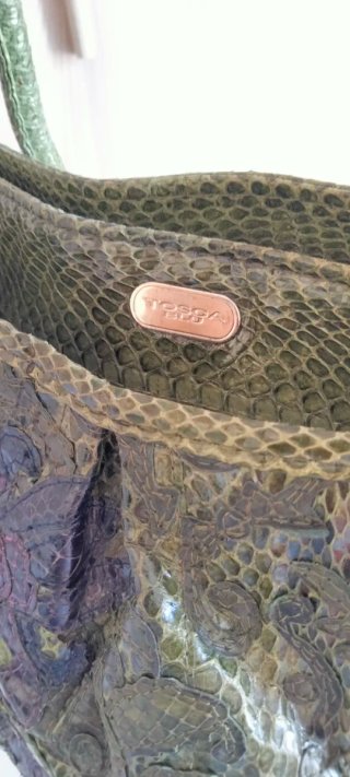 Tosca Blu vera pelle serpente vintage