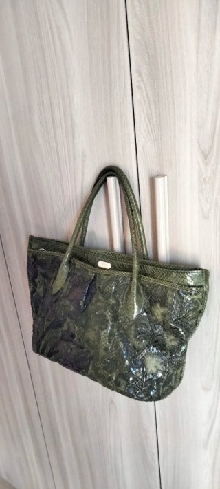 Tosca Blu vera pelle serpente vintage