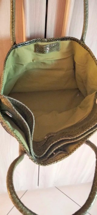 Tosca Blu vera pelle serpente vintage