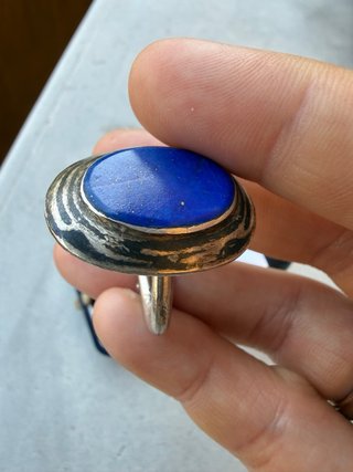 Anello etnico vintage Lapis Lazuli Argento
