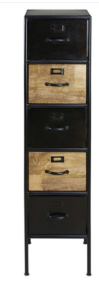 Cajonera Madera Mango y Metal