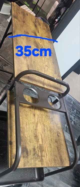 Mesa auxiliar cocina/jardín metal y madera