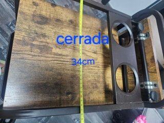 Mesa auxiliar cocina/jardín metal y madera