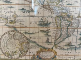 CUADRO LAMINA ATLAS MAPA MUNDI ANTIGUO