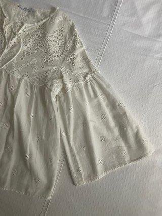 Blusa blanca bordada talla única