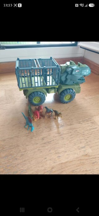 Camión de Juguete Dinosaurio con Jaula