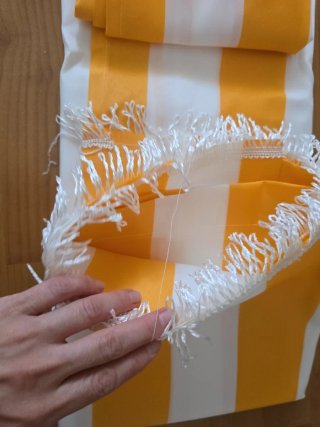 Toldo Rayas Naranja y Blanco