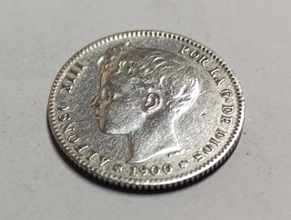 Moneda 1 Peseta Plata Alfonso XIII 1900