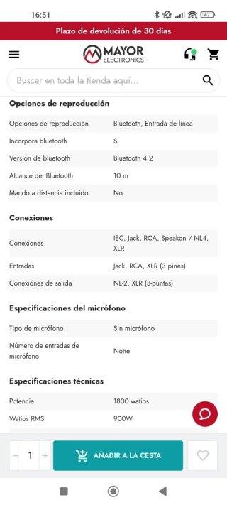 Placa Potencia Subwoofer 18 y Satélites