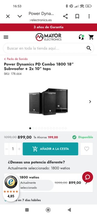 Placa Potencia Subwoofer 18 y Satélites
