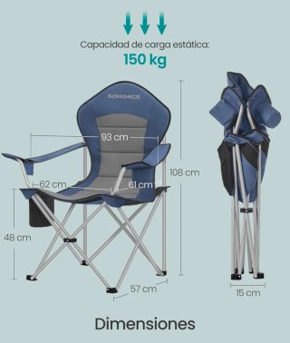 Silla plegable SONGMICS