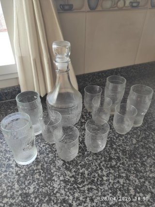 Juego de agua cristal con decantador