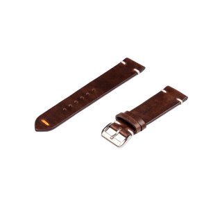 Correa de reloj de piel marrón chocolate 22 y 20 m