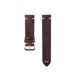 Correa de reloj de piel marrón chocolate 22 y 20 m