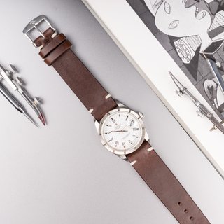 Correa de reloj de piel marrón chocolate 22 y 20 m